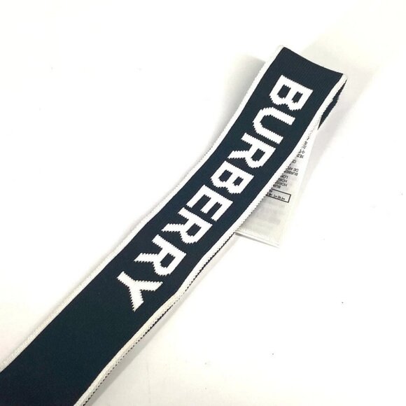 BURBERRY logo headband accessories hair band Nylon Black/White main image 8